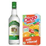 PACK RHUM CHARRETTE 40˚ 0,70L & DIEGO MULTIVITAMINE 1L