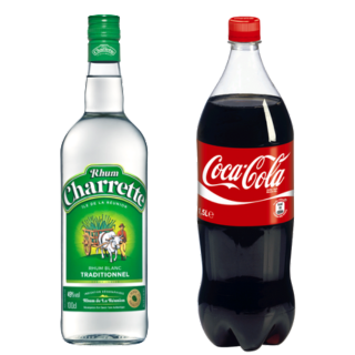 RHUM CHARRETTE 1L 49˚ & COCA COLA 1L5