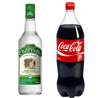 RHUM CHARRETTE 40˚ 0,70L & COCA COLA 1L5