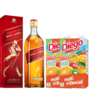 RED LABEL 0,70L & 2 (DEUX) DIEGO MULTIVITAMINE 1L